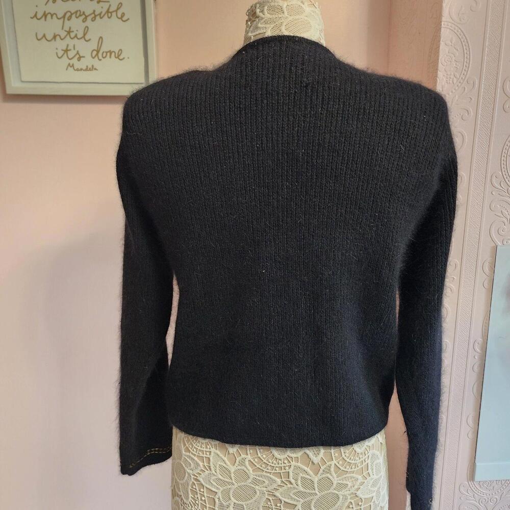 Euc Ib Diffusion Unique Black Sequin Sweater Silk… - image 3